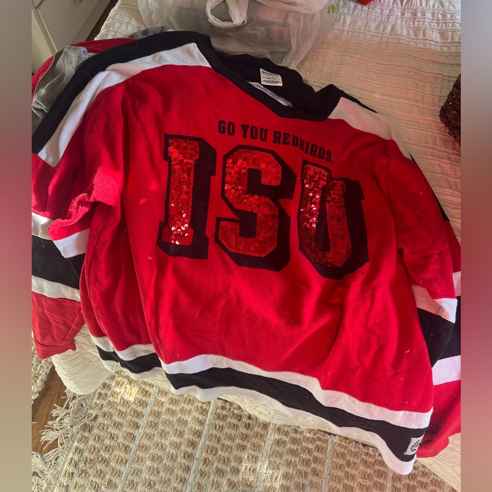 SOLD❌VS Pink ISU Sequin Long Sleeve